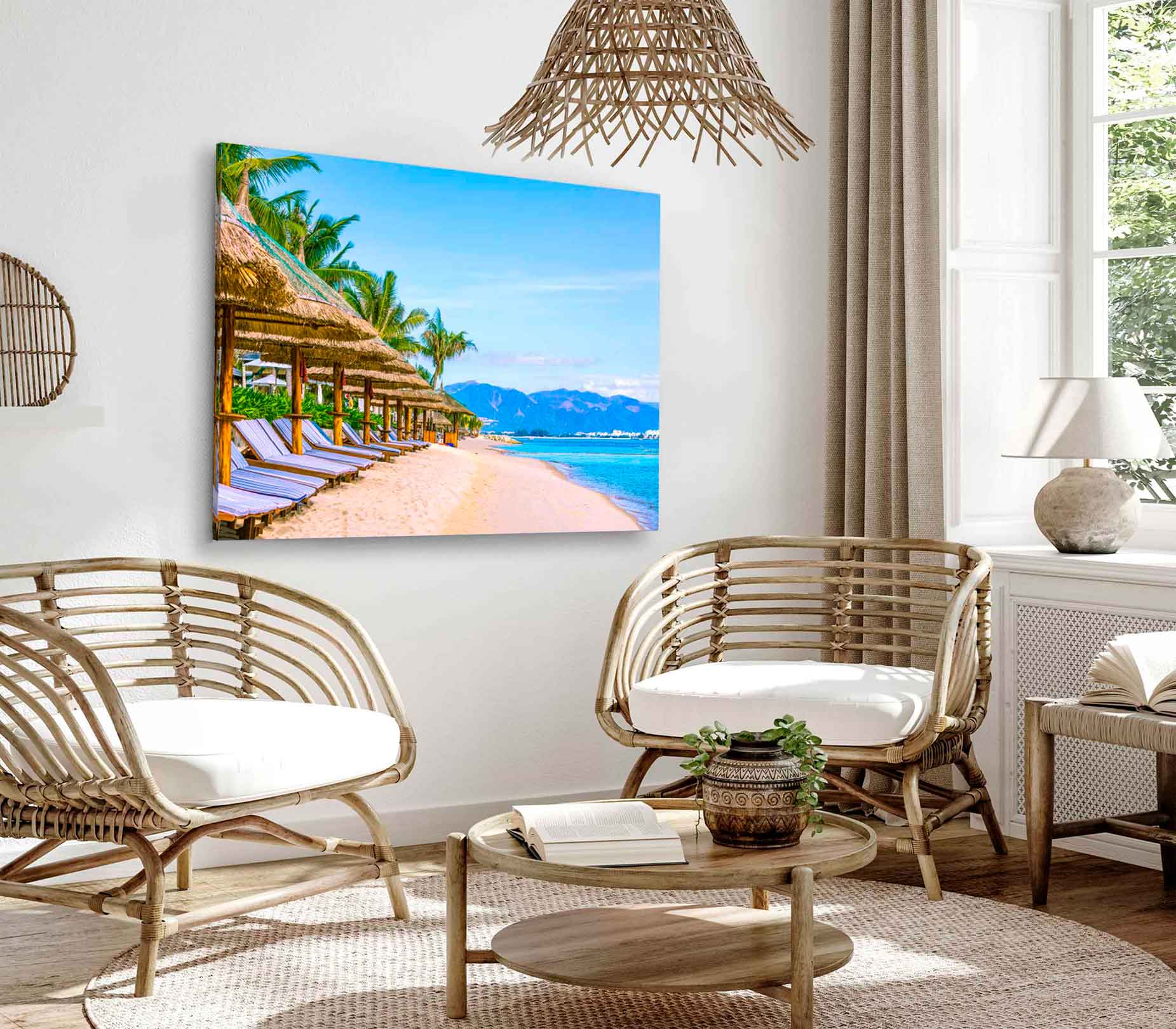 Bella Home The Tropical Natural Scenery Print Canvas Ready to hang