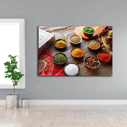 Spices on Table Photograph Acrylic Glass Print Tempered Glass Wall Art 100% Made in Australia Ready to Hang