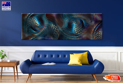 Panoramic Canvas Colourful Abstract Design High Quality 100% Australian made wall Canvas Print ready to hang