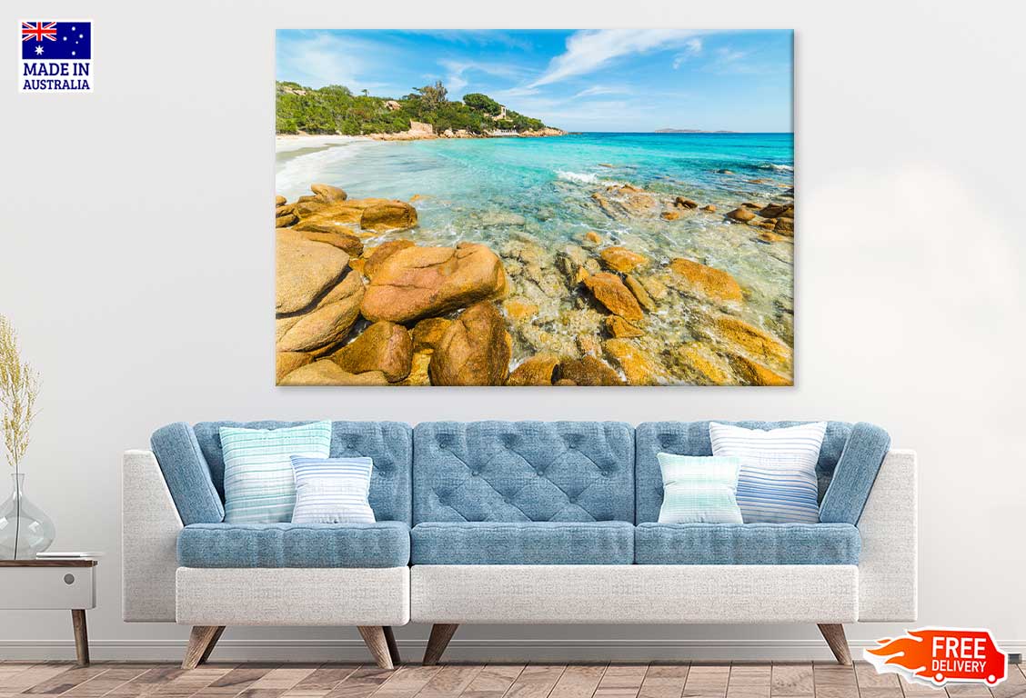Rocks in Capriccioli Sea Sardinia Photograph Print 100% Australian Made