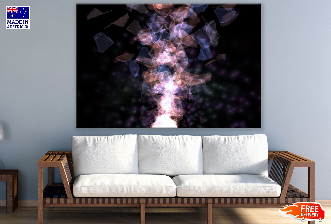 Pink & Blue Digital Abstract Design Print 100% Australian Made