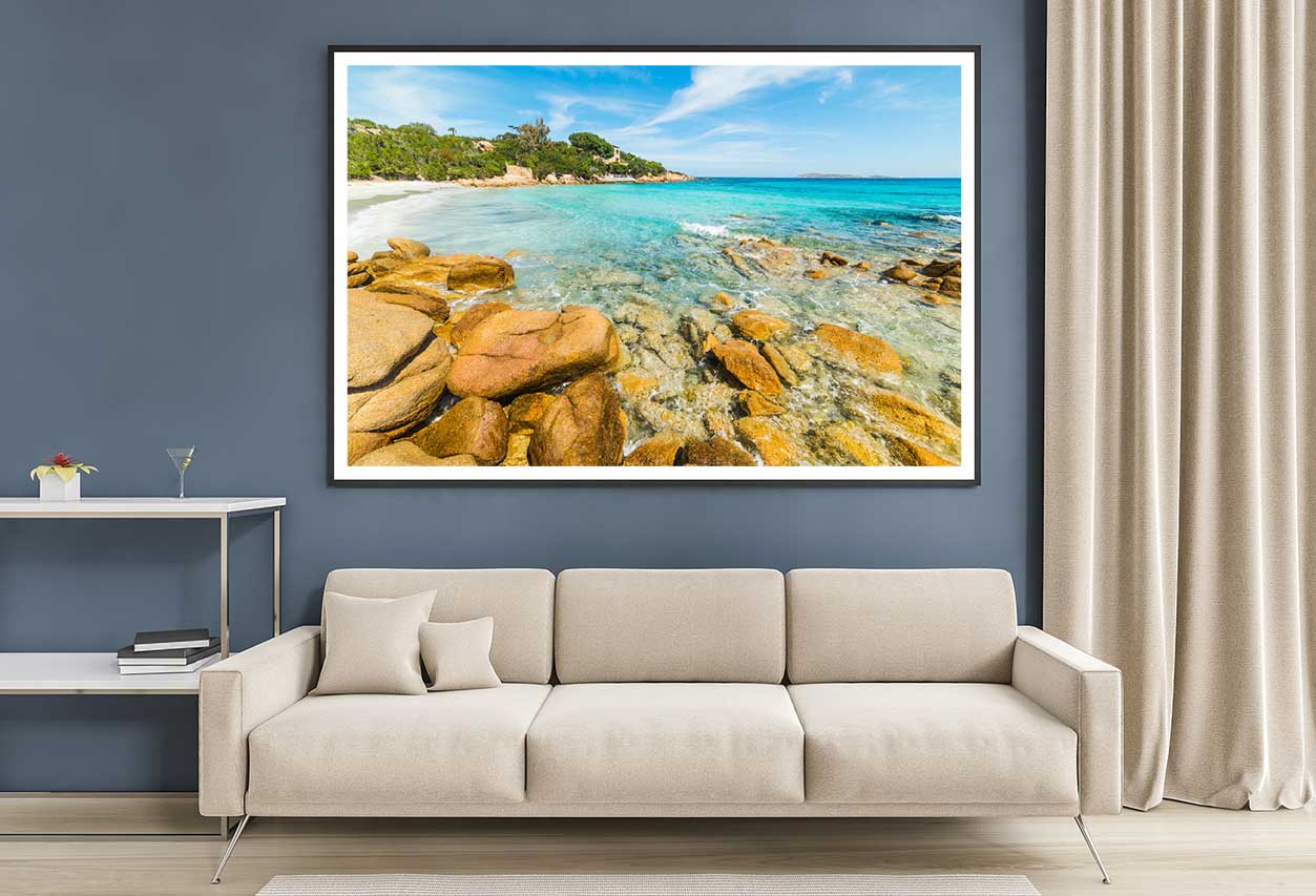 Rocks in Capriccioli Sea Photograph Sardinia Home Decor Premium Quality Poster Print Choose Your Sizes