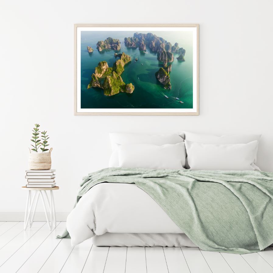 Islands on Sea Aerial View Scenery Home Decor Premium Quality Poster Print Choose Your Sizes
