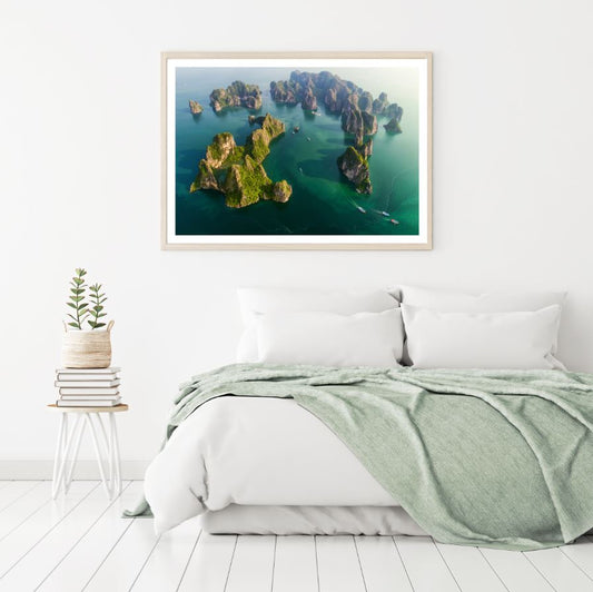Islands on Sea Aerial View Scenery Home Decor Premium Quality Poster Print Choose Your Sizes