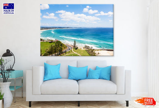 Kirra Beach on Sunny Gold Coast View Photograph Print 100% Australian Made