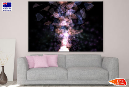 Pink & Blue Digital Abstract Design Print 100% Australian Made