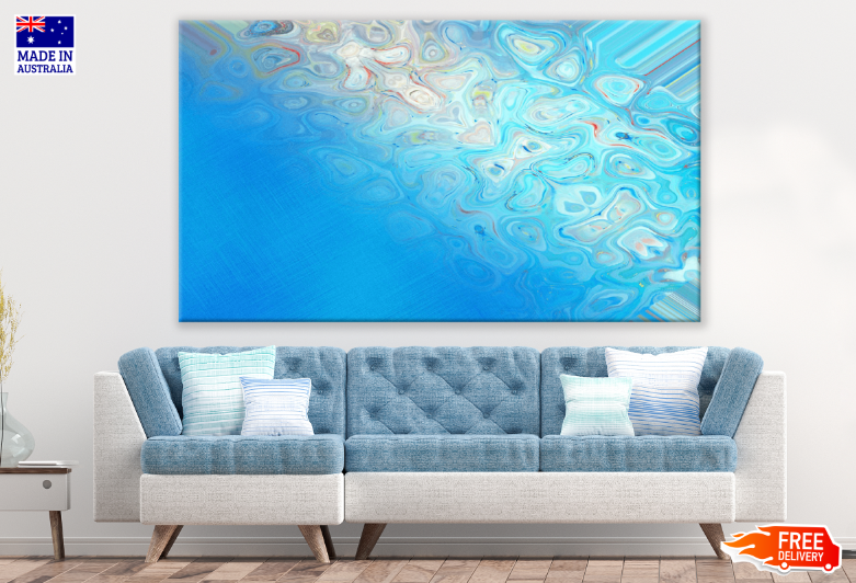 Blue Abstract Design Print 100% Australian Made