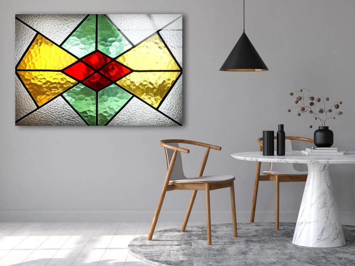 Abstract Shaped Design Acrylic Glass Print Tempered Glass Wall Art 100% Made in Australia Ready to Hang