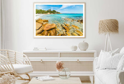 Rocks in Capriccioli Sea Photograph Sardinia Home Decor Premium Quality Poster Print Choose Your Sizes