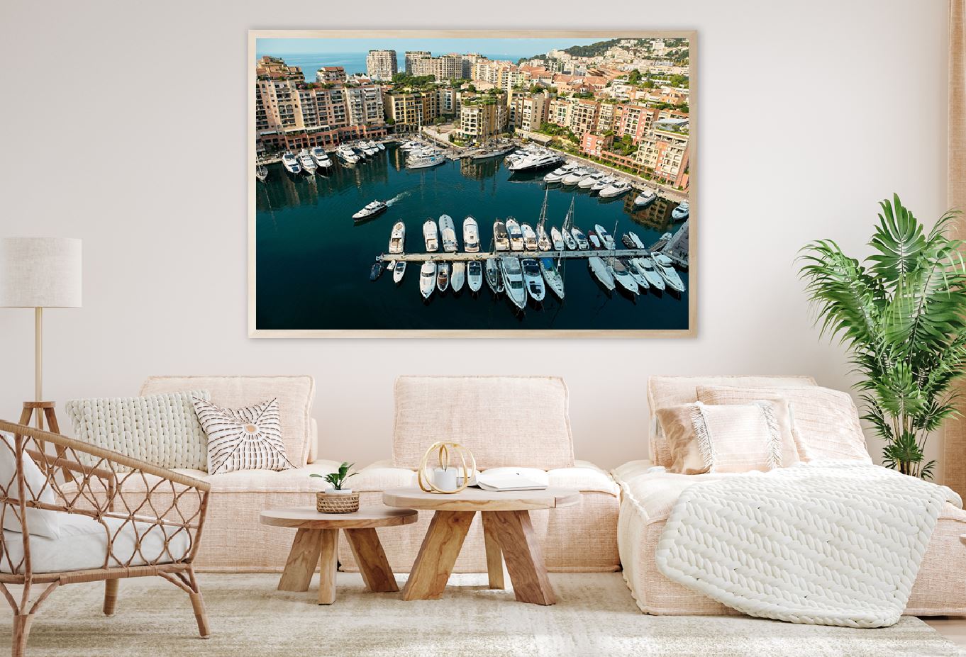 Port de Fontvieille Aerial View Photograph Home Decor Premium Quality Poster Print Choose Your Sizes