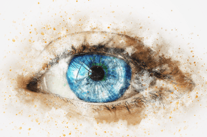 Blue Eye Abstract Design Print 100% Australian Made