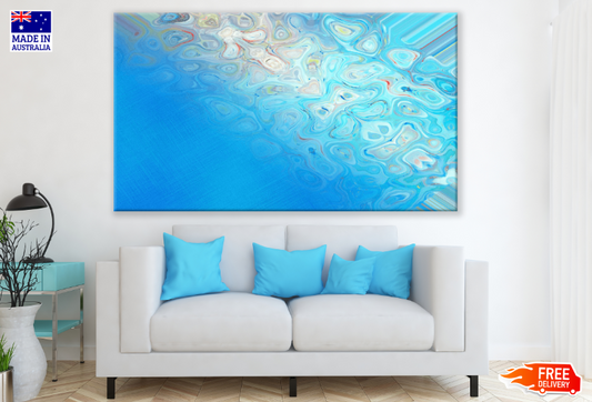 Blue Abstract Design Print 100% Australian Made