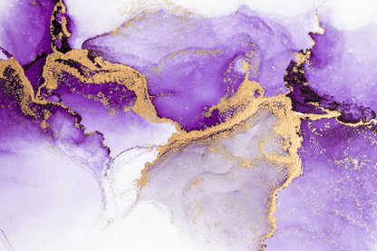 Gold & Purple Abstract Design Print 100% Australian Made