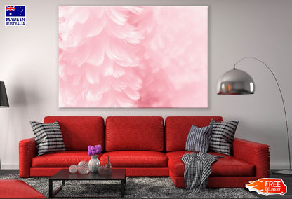 Fluffy Mauve Pink Feather Abstract Design Print 100% Australian Made
