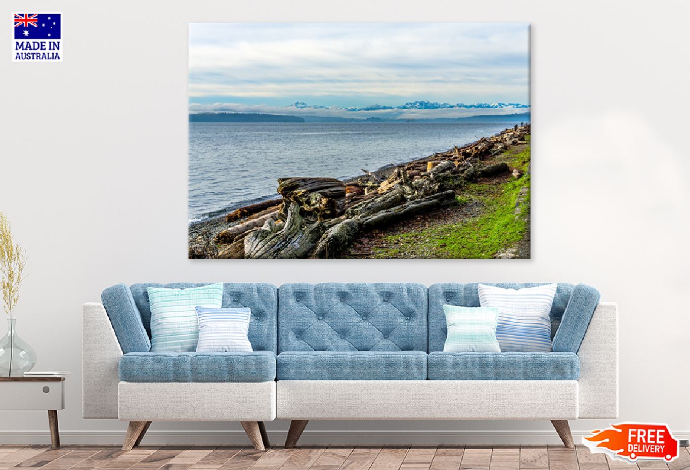Sea Shoreline at Lincoln Park View Photograph Print 100% Australian Made