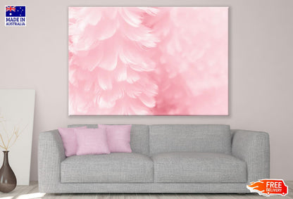 Fluffy Mauve Pink Feather Abstract Design Print 100% Australian Made