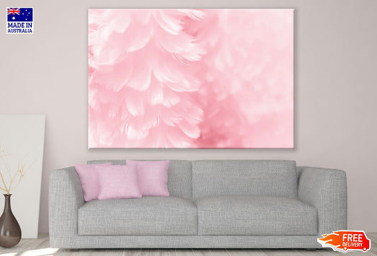 Fluffy Mauve Pink Feather Abstract Design Print 100% Australian Made
