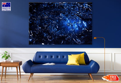 Blue Color Liquid Abstract Design Print 100% Australian Made