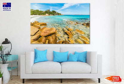 Rocks in Capriccioli Sea Sardinia Photograph Print 100% Australian Made