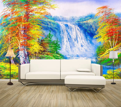 Wallpaper Murals Peel and Stick Removable Waterfall Painting High Quality