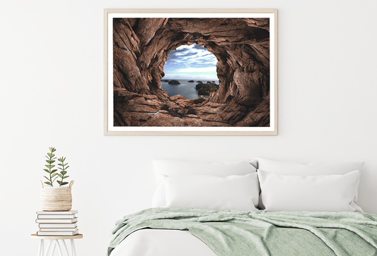 Cave & Sea Sky View Photograph Home Decor Premium Quality Poster Print Choose Your Sizes