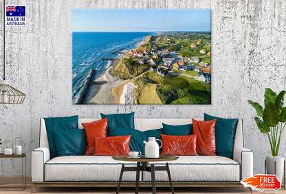 Coastline of Denmark with Village Photograph Print 100% Australian Made