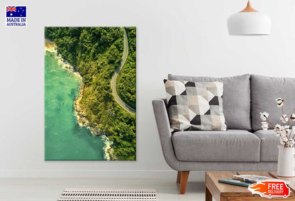 Thailand Sea Coast Highway Aerial Photograph Print 100% Australian Made