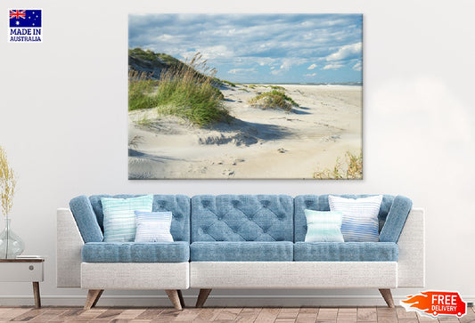 Sand Dunes & Grass Beach View Photograph Print 100% Australian Made