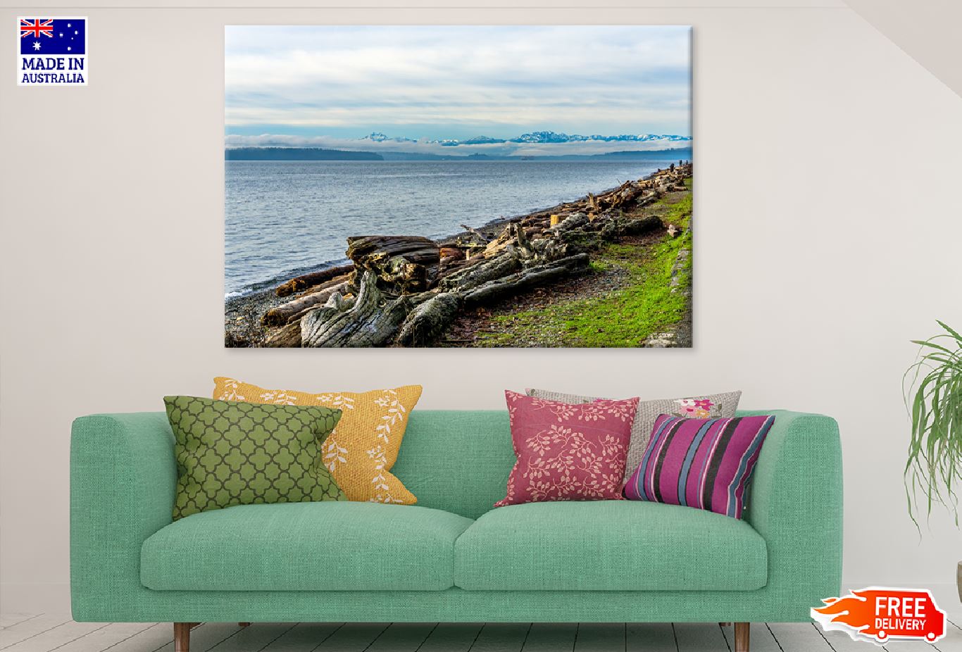 Sea Shoreline at Lincoln Park View Photograph Print 100% Australian Made