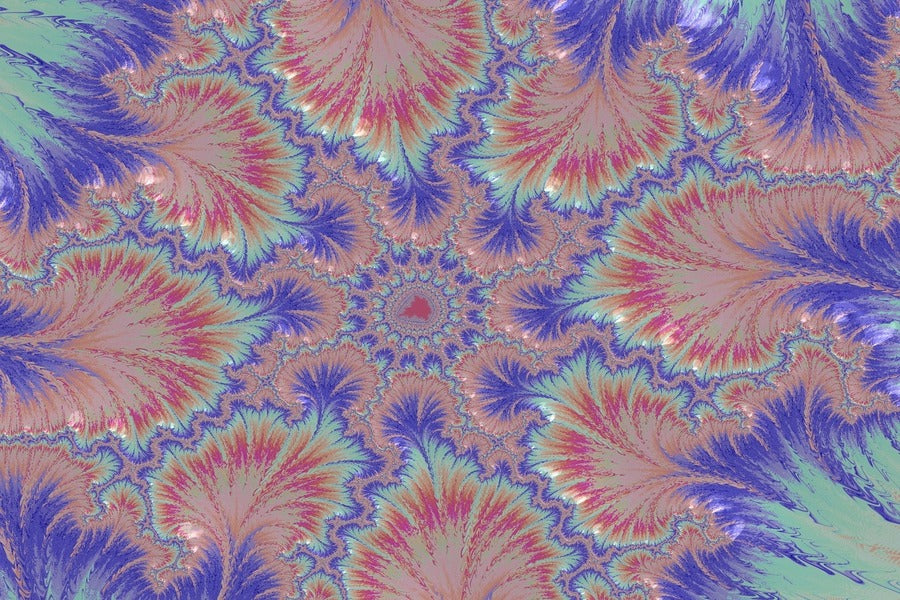 Purple Splat Fractal Abstract Design Print 100% Australian Made