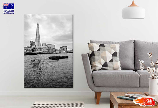 Shard Building & River B&W View Print 100% Australian Made