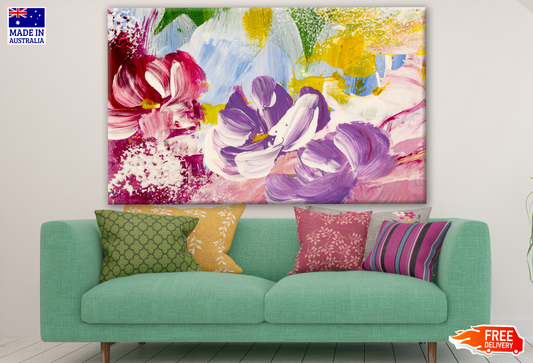 Abstract Flowers Acrylic Painting Print 100% Australian Made