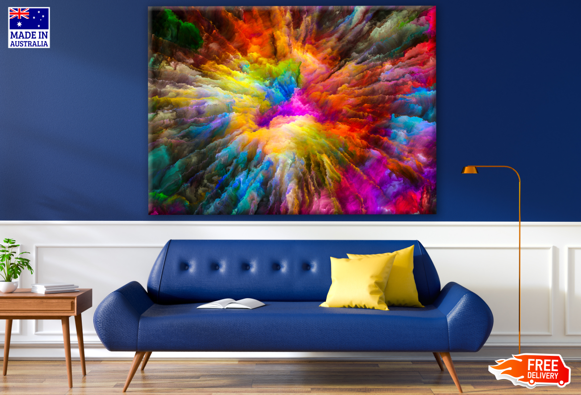 Colourful Abstract Cloud Design Print 100% Australian Made