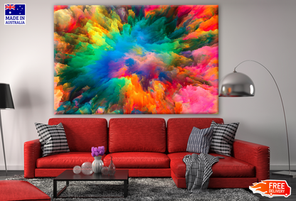 Colourful Abstract Cloud Design Print 100% Australian Made