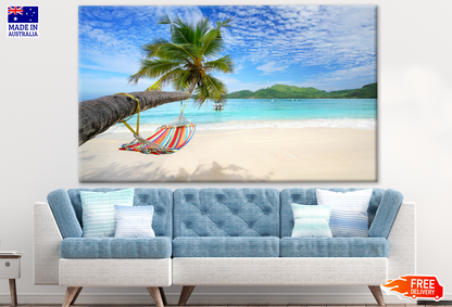 Hammock in Tree Stunning Beach View Photograph Print 100% Australian Made