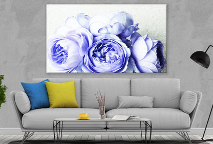 Blue Peonies Floral Watercolour Painting Print 100% Australian Made