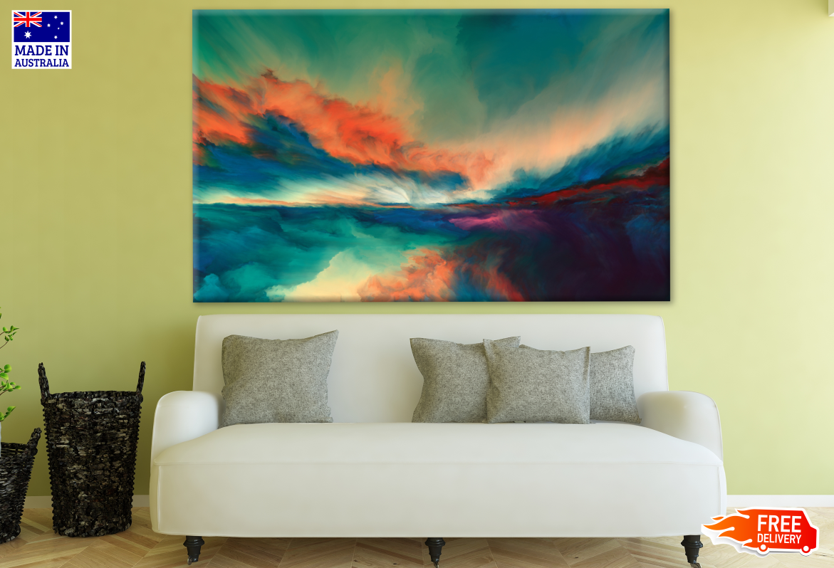 Colourful Sky Cloud Abstract Design Print 100% Australian Made