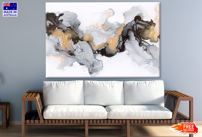 Black Gold Abstract Design Print 100% Australian Made