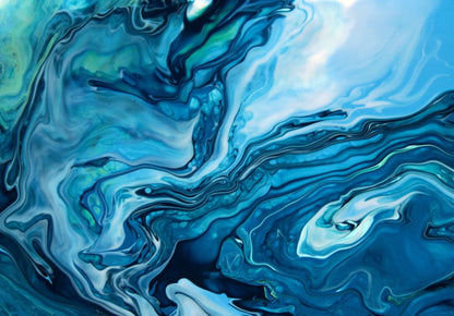 Blue & Green Abstract Design Print 100% Australian Made