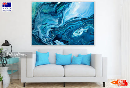 Blue & Green Abstract Design Print 100% Australian Made