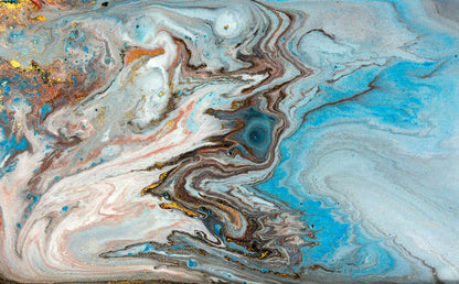 Pink Gold & Blue Abstract Design Print 100% Australian Made