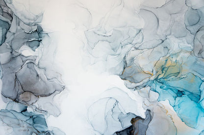 Blue & Grey Abstract Design Print 100% Australian Made