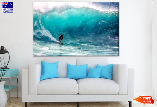 Surfer Under Huge Sea Wave Photograph Print 100% Australian Made