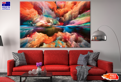 Colourful Abstract Smoky Cloud Design Print 100% Australian Made