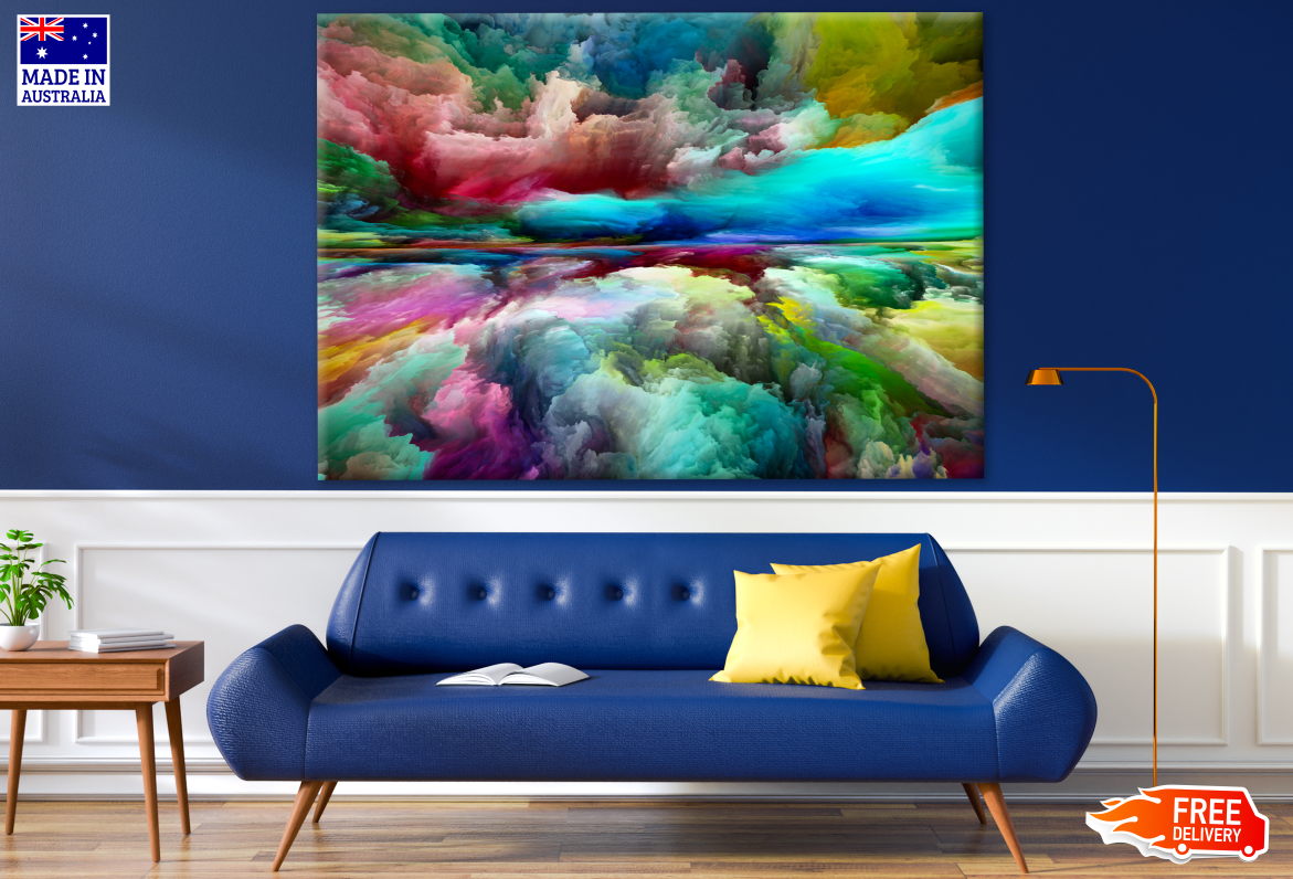 Colourful Abstract Cloud Design Print 100% Australian Made