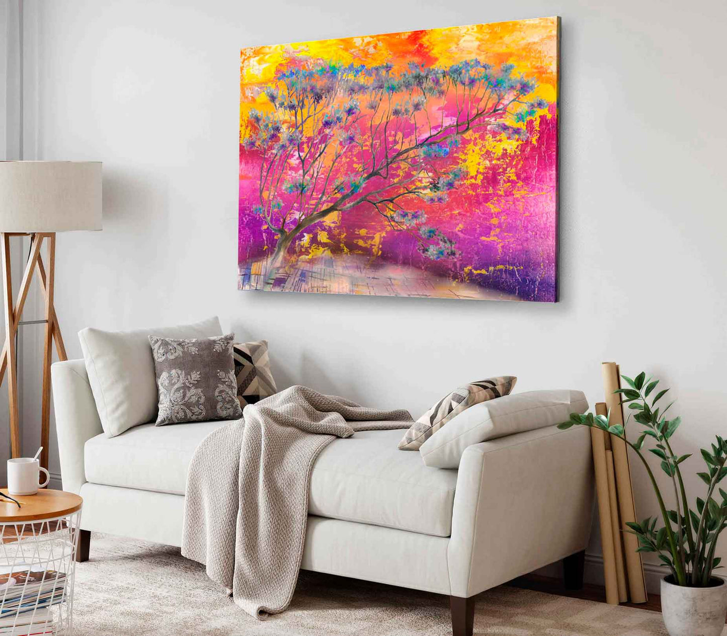 Bella Home Autumn Tree Abstract Oil Painting Print Canvas Ready to hang