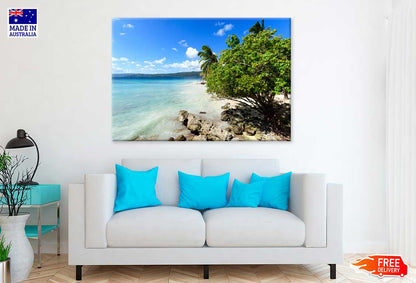 Sandy Lonely Paradise Beach & Tree View Print 100% Australian Made