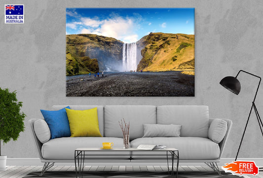 Skogafoss Waterfall View Photograph Iceland Print 100% Australian Made