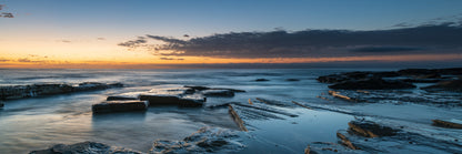 Panoramic Canvas Rocks Toowoon Beach View Photograph High Quality 100% Australian Made Wall Canvas Print Ready to Hang