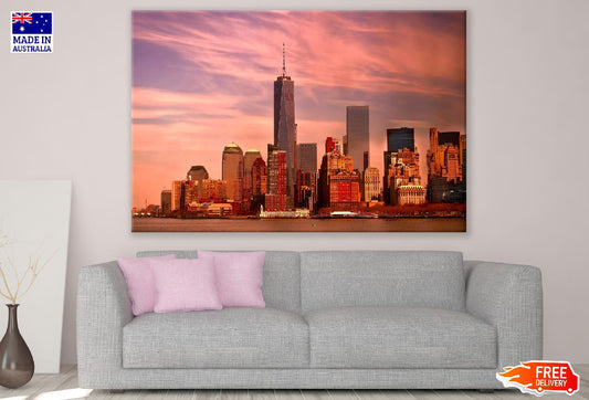 New York City Lake View Sunset Photograph Print 100% Australian Made